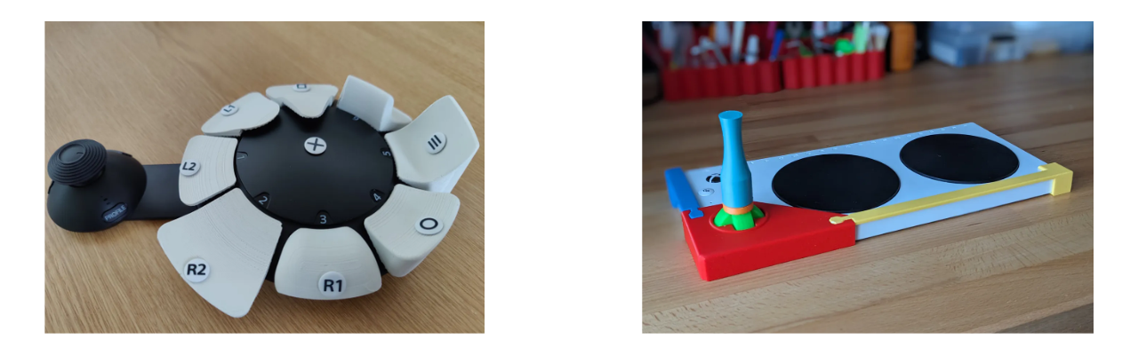 photos of modifications to the SAC and joystick on the XAC.