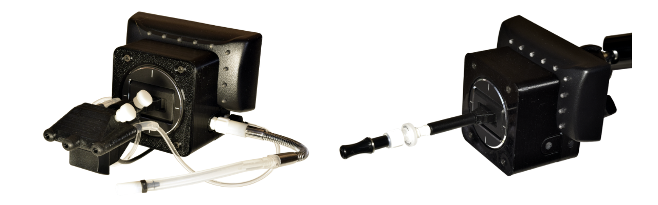 Graphic showing joysticks on a controller and mice being converted to assistive joysticks