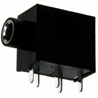 A photo of a panel mount 3.5mm jack