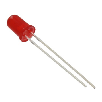A picture of a red 5mm LED