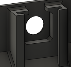 A switch panel mount with the switch removed