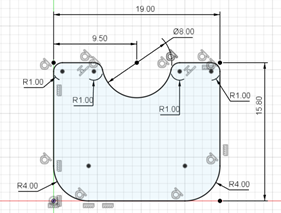 The front of a panel mounted switch