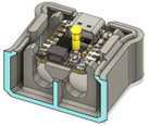 A cross section of the Ivy joystick. 