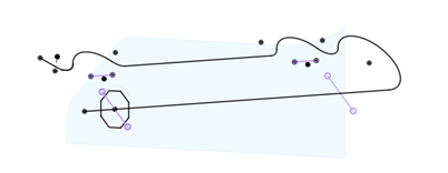 The two sketches used to create a cotter pin. 