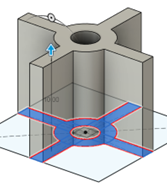 Extruding the post and ribs together
