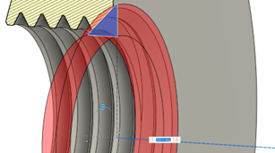 Adding a chamfer to a female thread. 