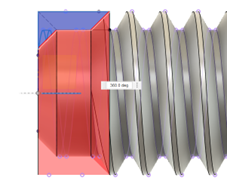 Adding a dog point to male thread. 